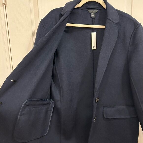 NWT Banana Republic Nelli Oversized Wool Double-Faced Blazer in Navy, Size M - Picture 9 of 15